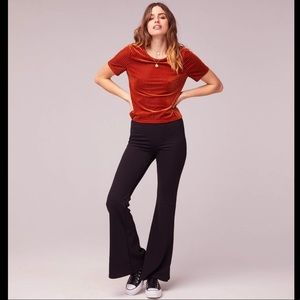 Band of Gypsies Paint it Black Ribbed Pull on Pant